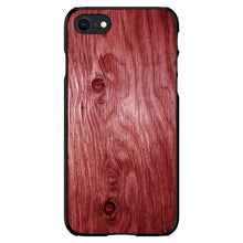 DistinctInk® Hard Plastic Snap-On Case for Apple iPhone or Samsung Galaxy - Dark Red Weathered Wood Grain Print