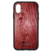 DistinctInk™ OtterBox Symmetry Series Case for Apple iPhone / Samsung Galaxy / Google Pixel - Dark Red Weathered Wood Grain Print