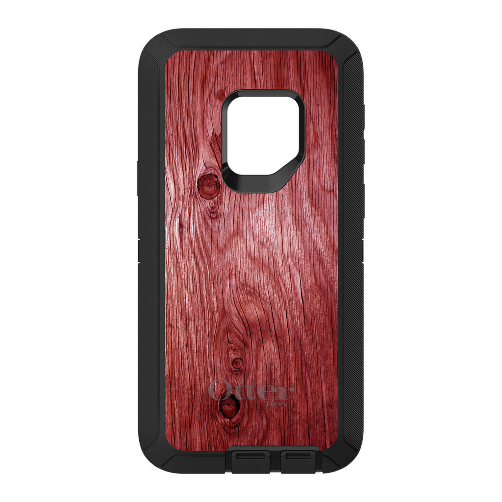 Dark Red Weathered Wood Grain Print OtterBox Defender Case for iPhone & Galaxy, view 11