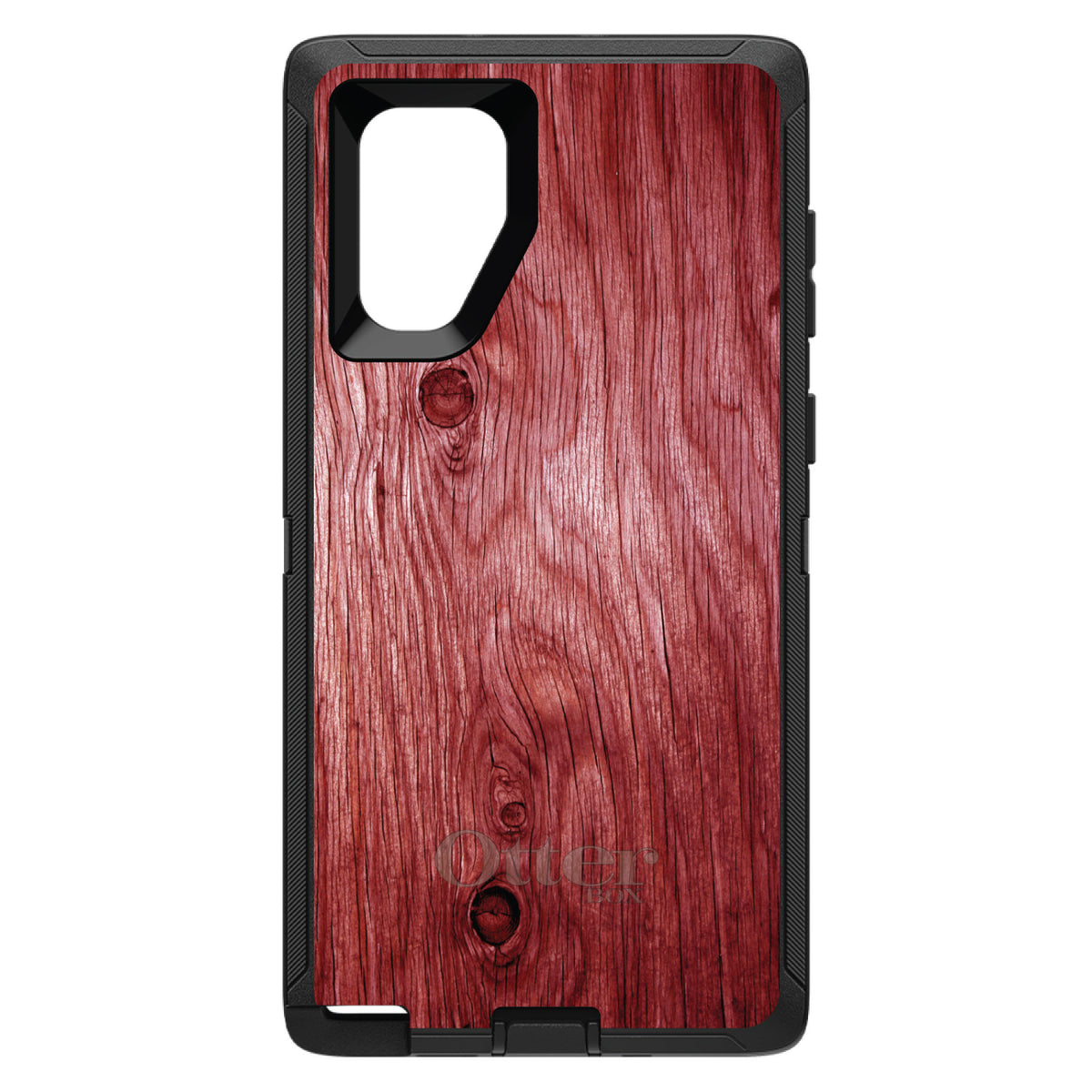 Dark Red Weathered Wood Grain Print OtterBox Defender Case for iPhone & Galaxy, view 15