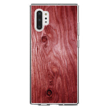DistinctInk® Clear Shockproof Hybrid Case for Apple iPhone / Samsung Galaxy / Google Pixel - Dark Red Weathered Wood Grain Print