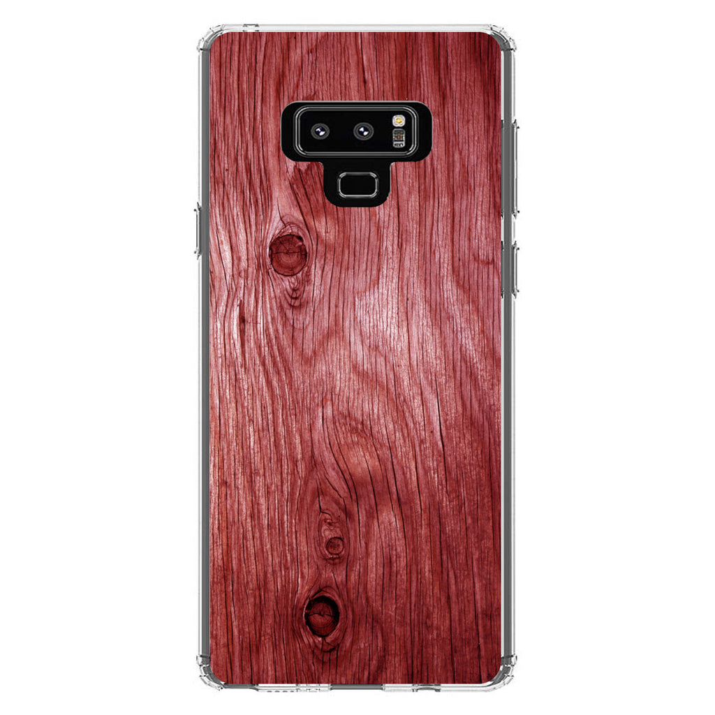 Dark Red Weathered Wood Grain Print Clear Shockproof iPhone Case, view 11