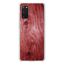 DistinctInk® Clear Shockproof Hybrid Case for Apple iPhone / Samsung Galaxy / Google Pixel - Dark Red Weathered Wood Grain Print