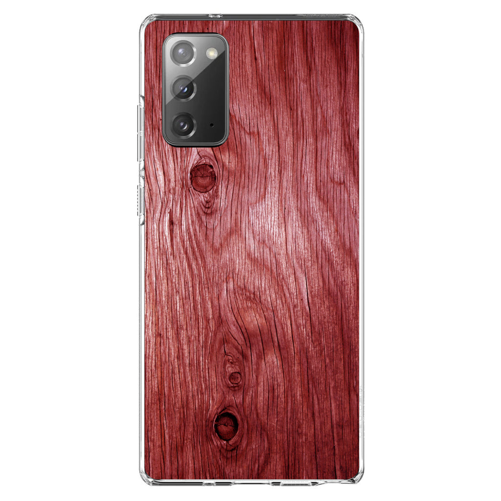 Dark Red Weathered Wood Grain Print Clear Shockproof iPhone Case, view 7