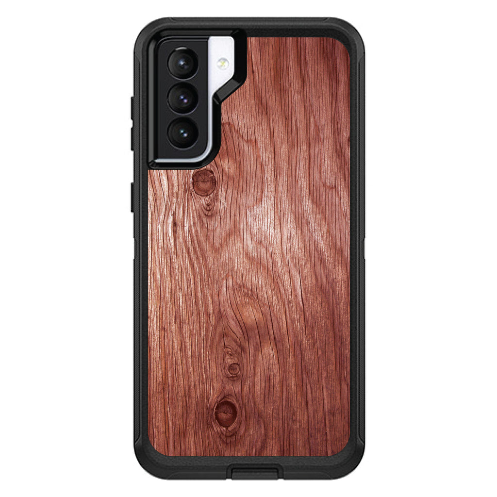 Dark Red Weathered Wood Grain Print OtterBox Defender Case for iPhone & Galaxy, view 5