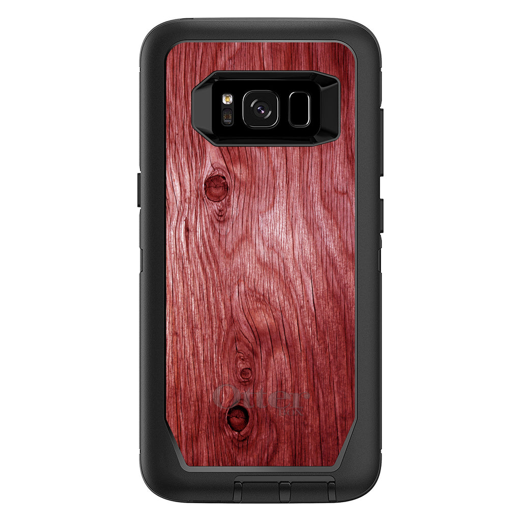 Dark Red Weathered Wood Grain Print OtterBox Defender Case for iPhone & Galaxy, view 12