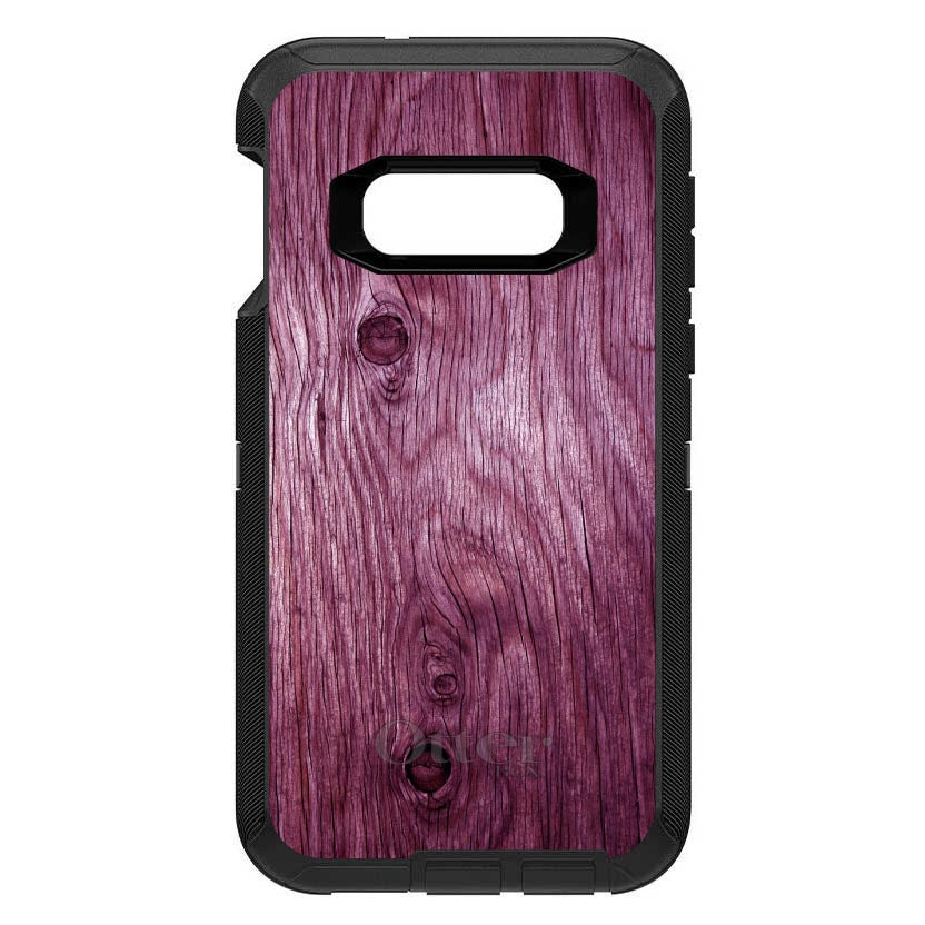 Fuchsia Weathered Wood Grain Print OtterBox Defender Case for iPhone & Galaxy, view 10