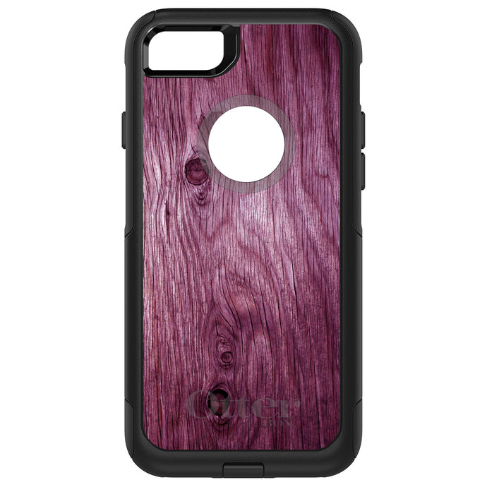 DistinctInk OtterBox Commuter Series Case for Apple iPhone or Samsung Galaxy - Fuchsia Weathered Wood Grain Print