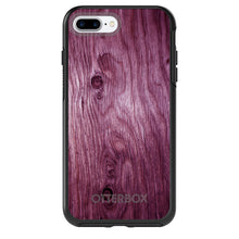 DistinctInk™ OtterBox Symmetry Series Case for Apple iPhone / Samsung Galaxy / Google Pixel - Fuchsia Weathered Wood Grain Print