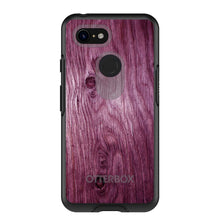 DistinctInk™ OtterBox Symmetry Series Case for Apple iPhone / Samsung Galaxy / Google Pixel - Fuchsia Weathered Wood Grain Print
