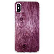 DistinctInk® Clear Shockproof Hybrid Case for Apple iPhone / Samsung Galaxy / Google Pixel - Fuchsia Weathered Wood Grain Print