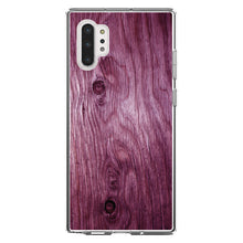 DistinctInk® Clear Shockproof Hybrid Case for Apple iPhone / Samsung Galaxy / Google Pixel - Fuchsia Weathered Wood Grain Print