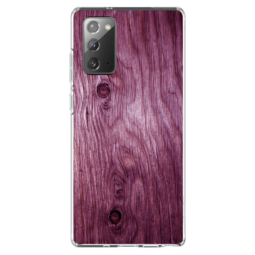 Fuchsia Weathered Wood Grain Print Clear Shockproof iPhone Case, view 7