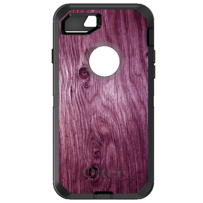 DistinctInk™ OtterBox Defender Series Case for Apple iPhone / Samsung Galaxy / Google Pixel - Fuchsia Weathered Wood Grain Print