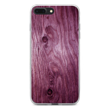 DistinctInk® Clear Shockproof Hybrid Case for Apple iPhone / Samsung Galaxy / Google Pixel - Fuchsia Weathered Wood Grain Print