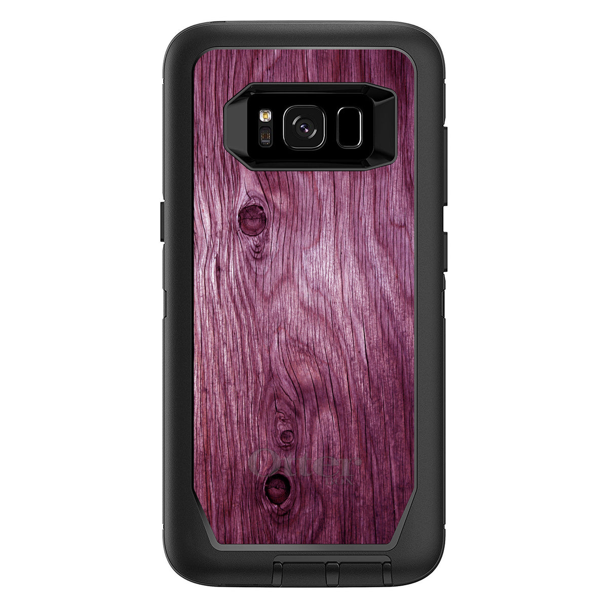 Fuchsia Weathered Wood Grain Print OtterBox Defender Case for iPhone & Galaxy, view 12