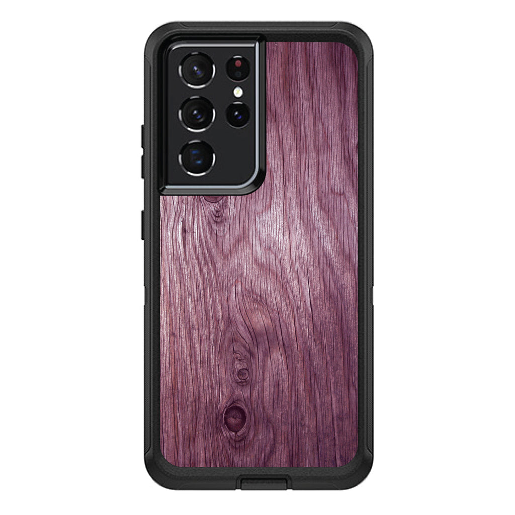 Fuchsia Weathered Wood Grain Print OtterBox Defender Case for iPhone & Galaxy, view 7