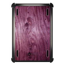 DistinctInk™ OtterBox Defender Series Case for Apple iPad / iPad Pro / iPad Air / iPad Mini - Fuchsia Weathered Wood Grain Print