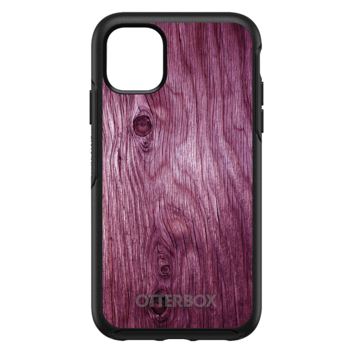 DistinctInk™ OtterBox Symmetry Series Case for Apple iPhone / Samsung Galaxy / Google Pixel - Fuchsia Weathered Wood Grain Print