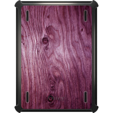 DistinctInk™ OtterBox Defender Series Case for Apple iPad / iPad Pro / iPad Air / iPad Mini - Fuchsia Weathered Wood Grain Print