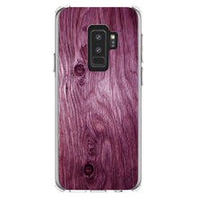 DistinctInk® Clear Shockproof Hybrid Case for Apple iPhone / Samsung Galaxy / Google Pixel - Fuchsia Weathered Wood Grain Print