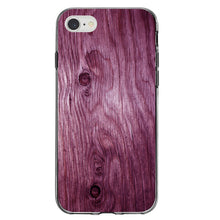 DistinctInk® Clear Shockproof Hybrid Case for Apple iPhone / Samsung Galaxy / Google Pixel - Fuchsia Weathered Wood Grain Print
