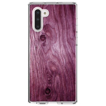 DistinctInk® Clear Shockproof Hybrid Case for Apple iPhone / Samsung Galaxy / Google Pixel - Fuchsia Weathered Wood Grain Print