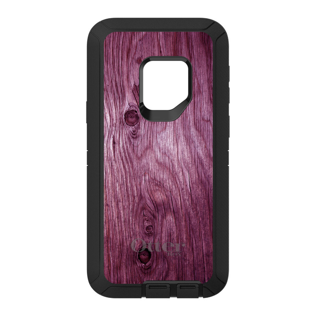 Fuchsia Weathered Wood Grain Print OtterBox Defender Case for iPhone & Galaxy, view 11