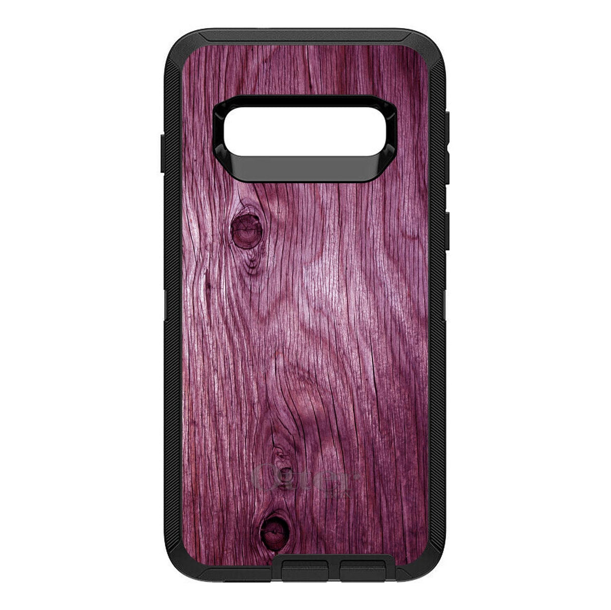 Fuchsia Weathered Wood Grain Print OtterBox Defender Case for iPhone & Galaxy, view 9