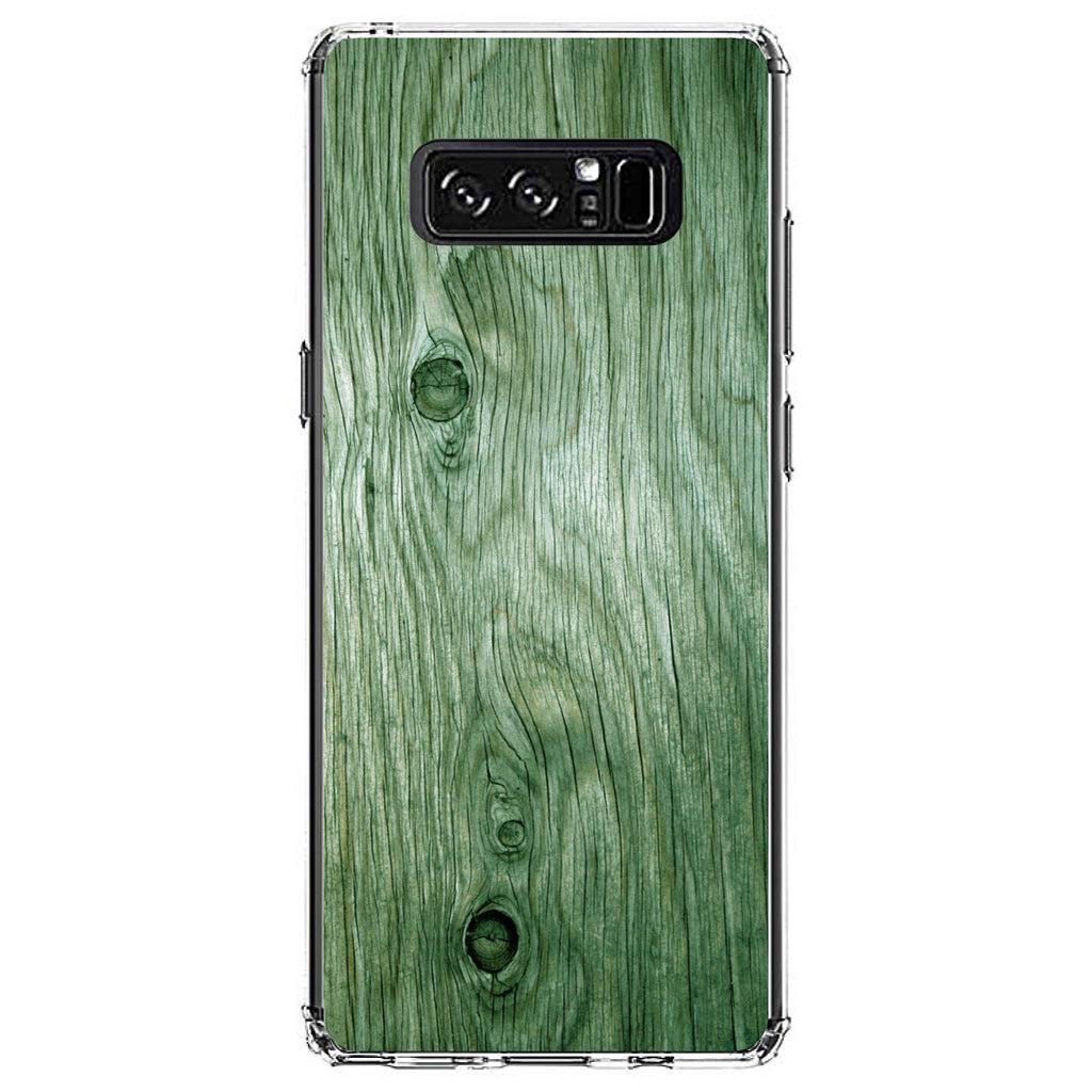 Green Weathered Wood Grain Print Clear Shockproof iPhone Case, view 12