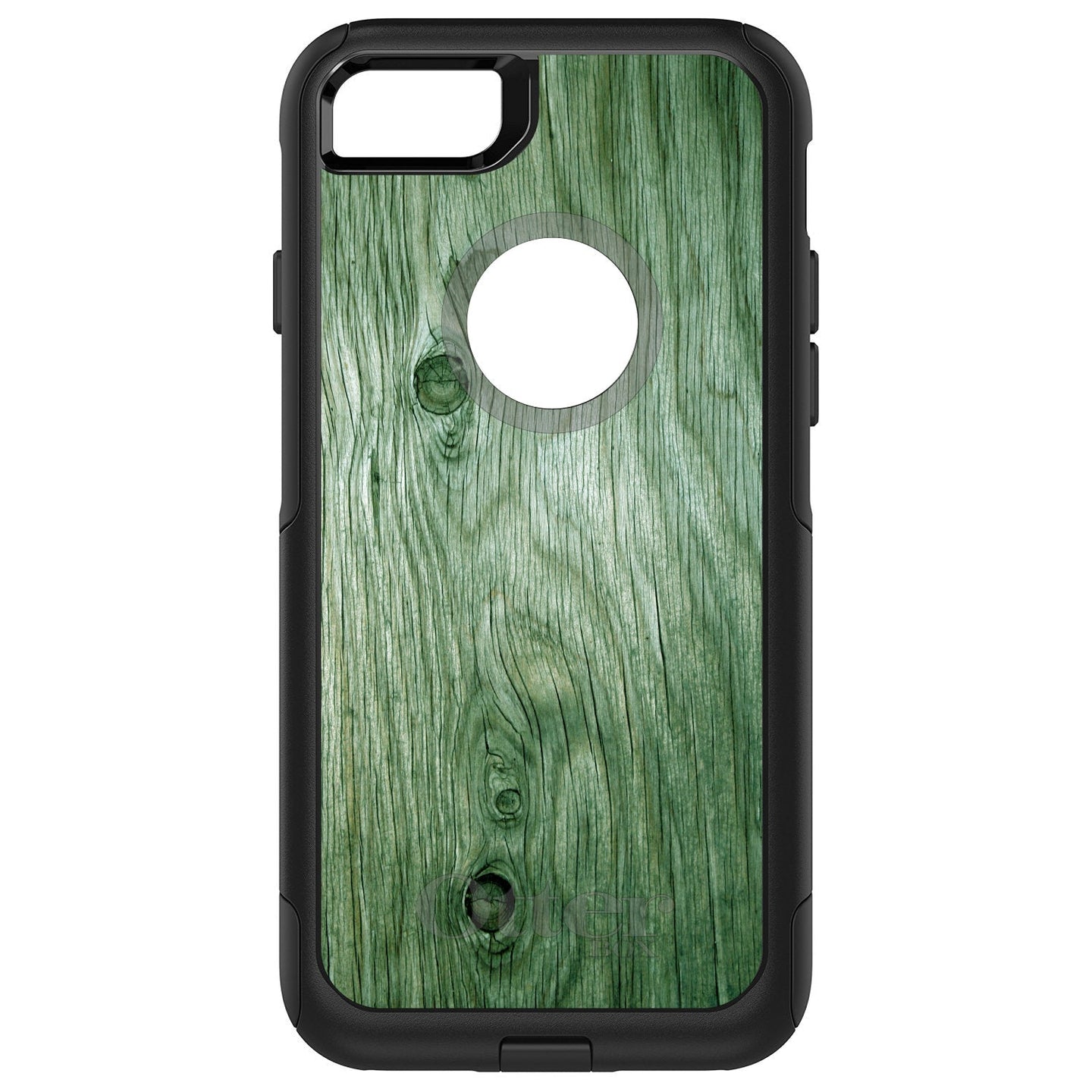 DistinctInk™ OtterBox Commuter Series Case for Apple iPhone or Samsung Galaxy - Green Weathered Wood Grain Print