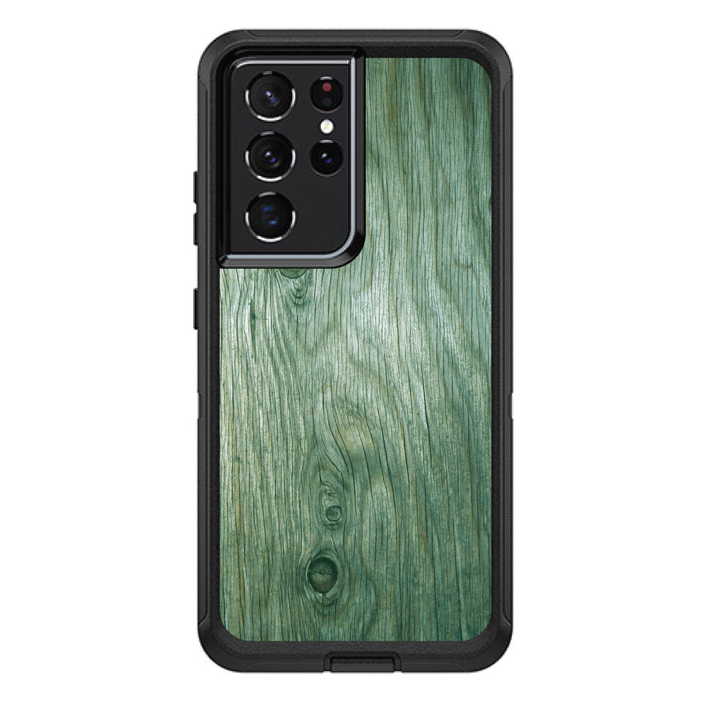 Green Weathered Wood Grain Print OtterBox Defender Case for iPhone & Galaxy, view 7