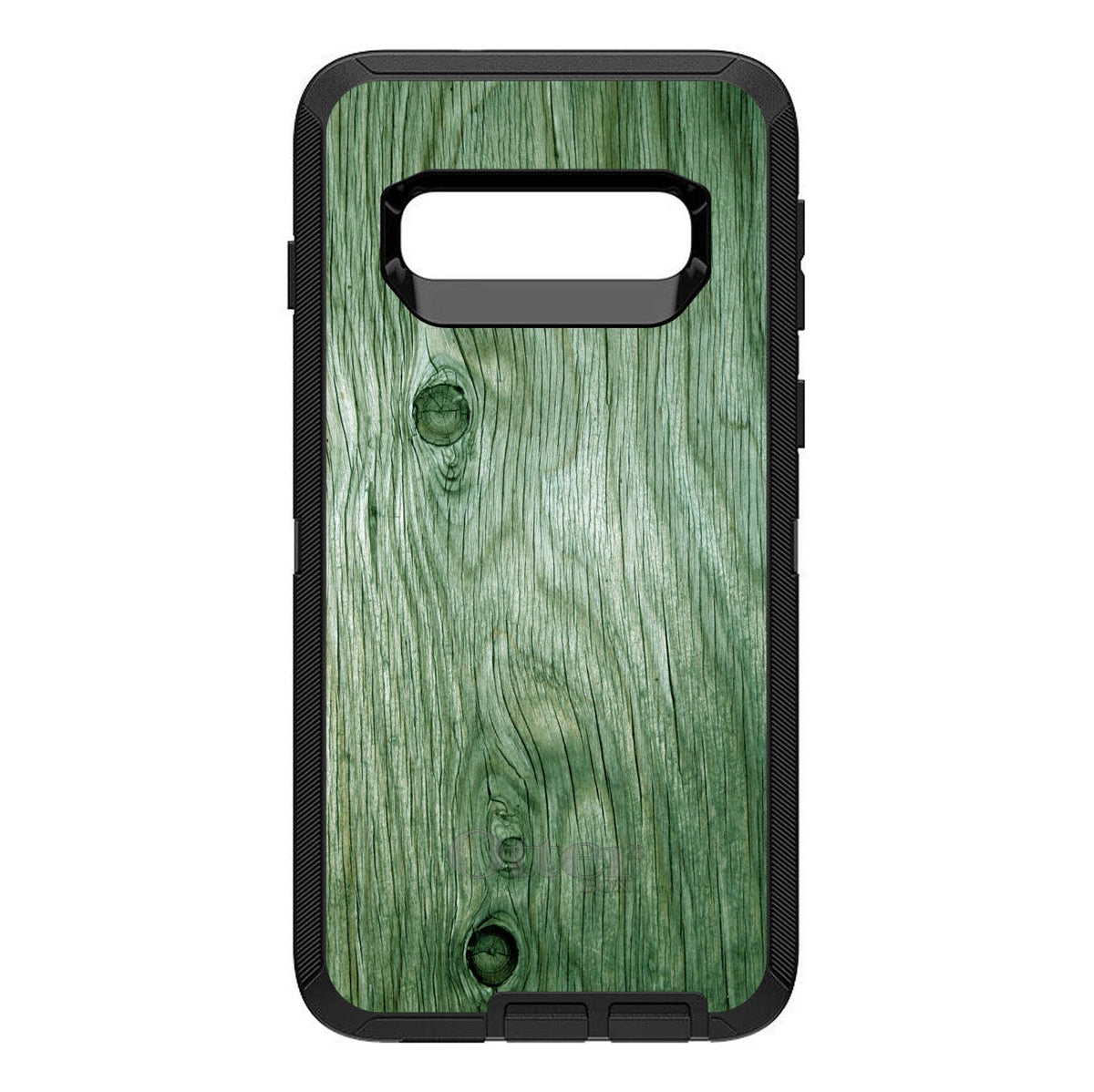Green Weathered Wood Grain Print OtterBox Defender Case for iPhone & Galaxy, view 9