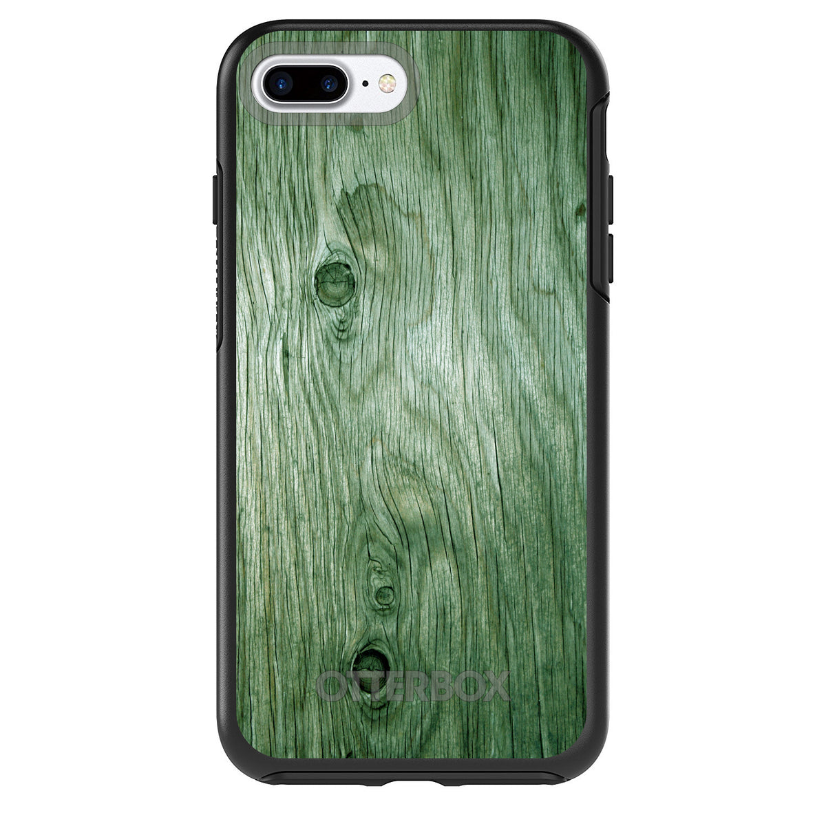 Green Weathered Wood Grain Print OtterBox Symmetry Case for iPhone & Galaxy, view 2