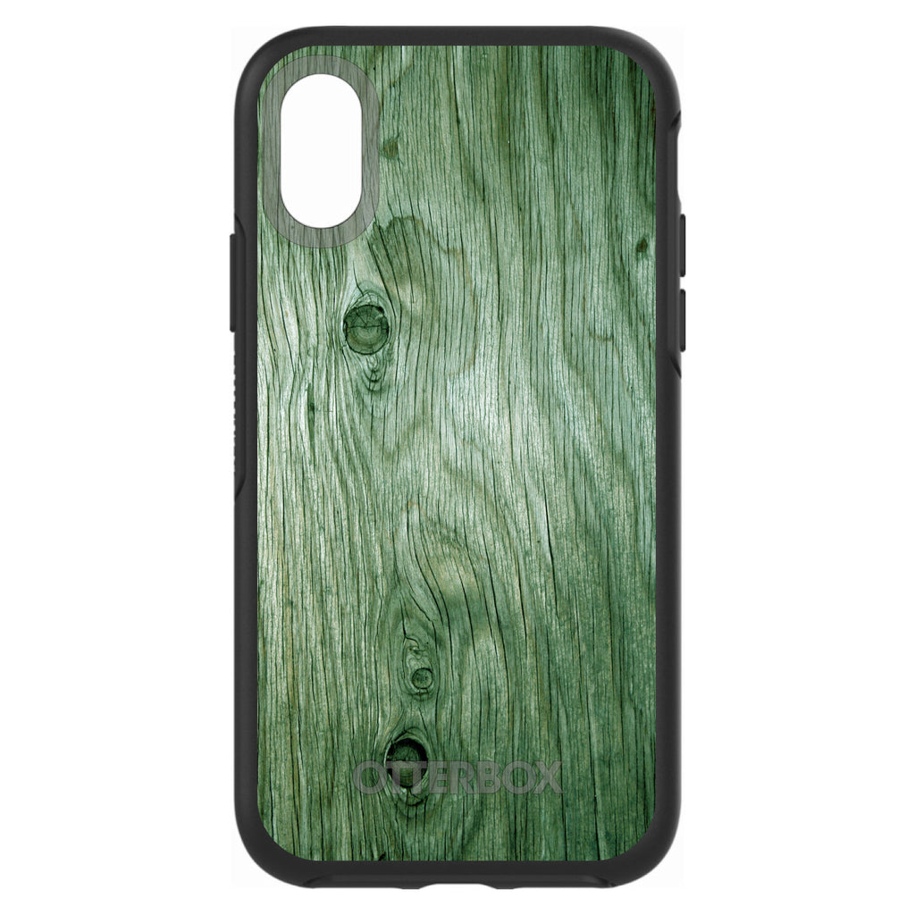 Green Weathered Wood Grain Print OtterBox Symmetry Case for iPhone & Galaxy, view 4