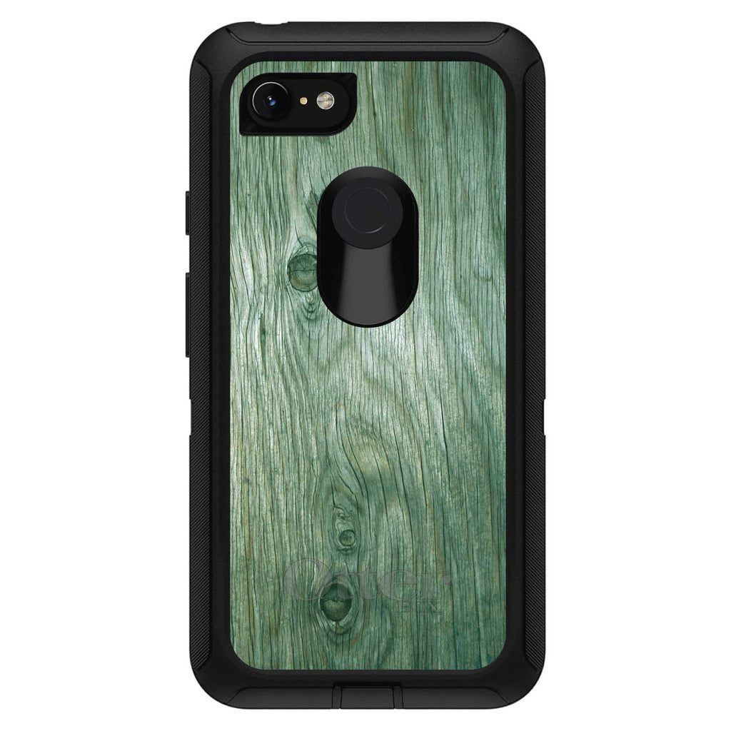 Green Weathered Wood Grain Print OtterBox Defender Case for iPhone & Galaxy, view 18