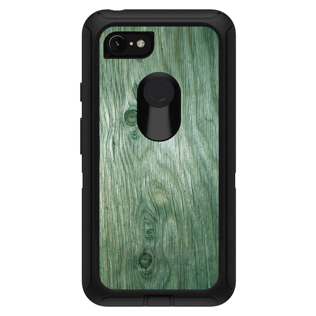 Green Weathered Wood Grain Print OtterBox Defender Case for iPhone & Galaxy, view 18