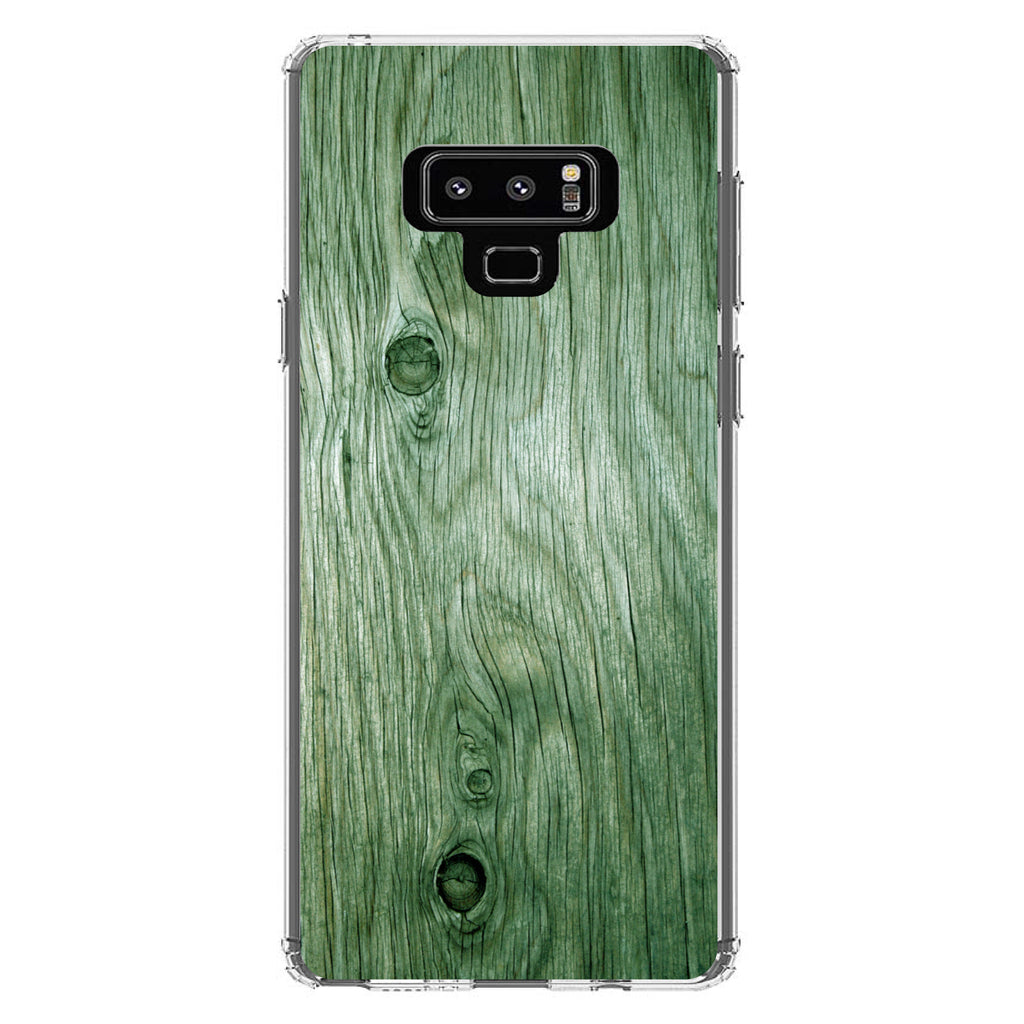 Green Weathered Wood Grain Print Clear Shockproof iPhone Case, view 11