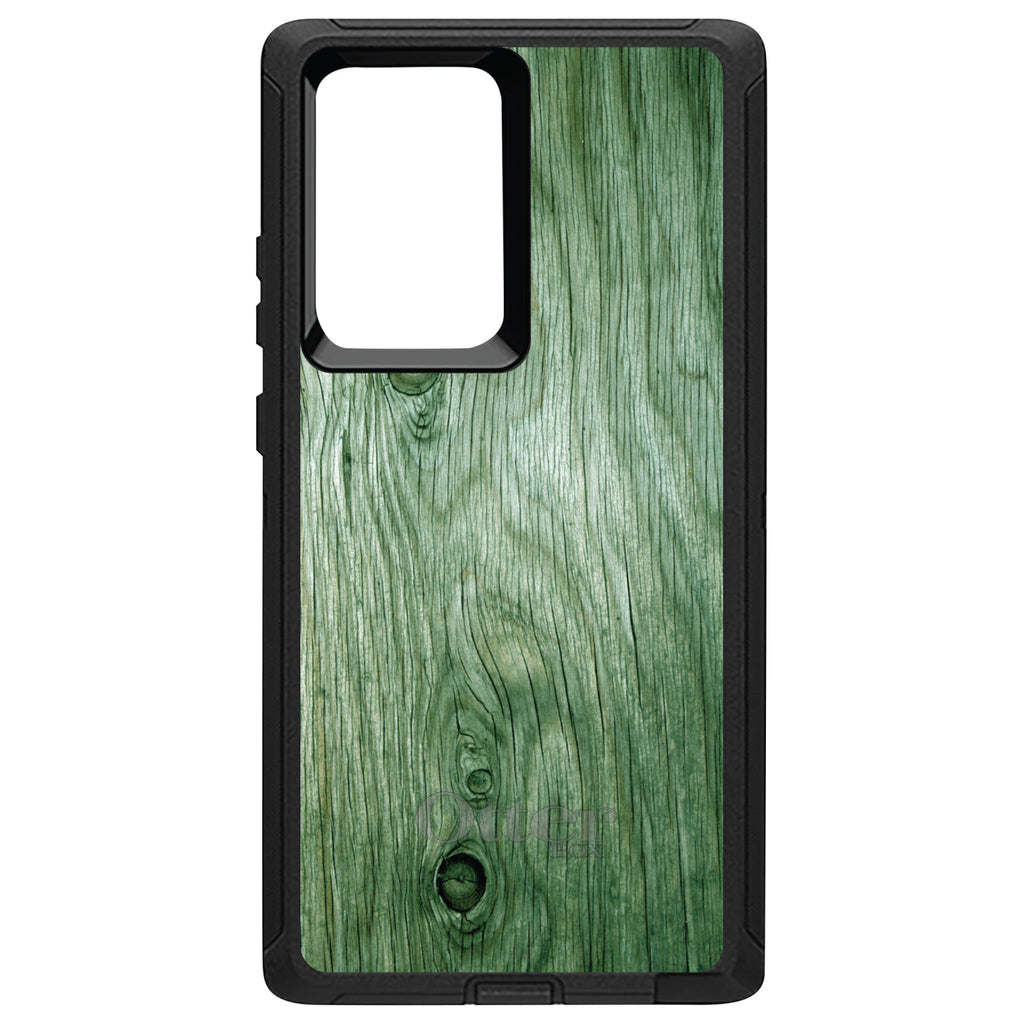 Green Weathered Wood Grain Print OtterBox Defender Case for iPhone & Galaxy, view 13
