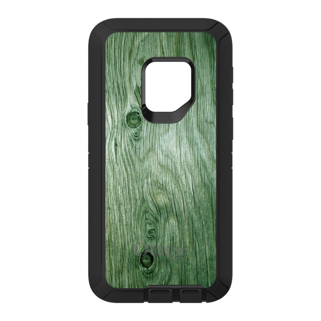 Green Weathered Wood Grain Print OtterBox Defender Case for iPhone & Galaxy, view 11