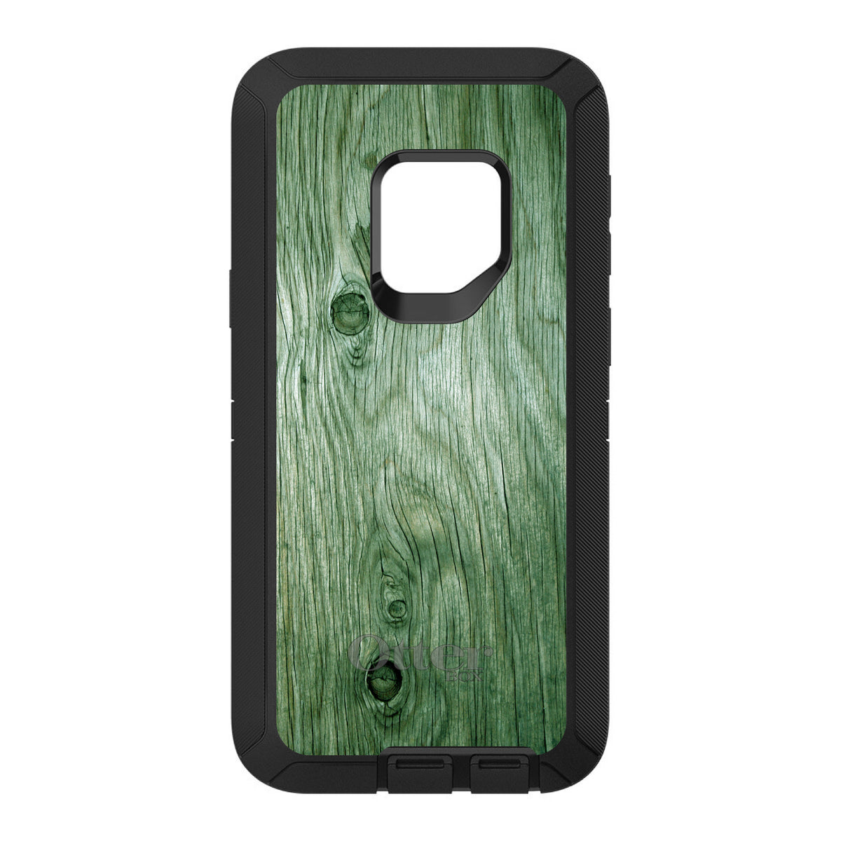 Green Weathered Wood Grain Print OtterBox Defender Case for iPhone & Galaxy, view 11