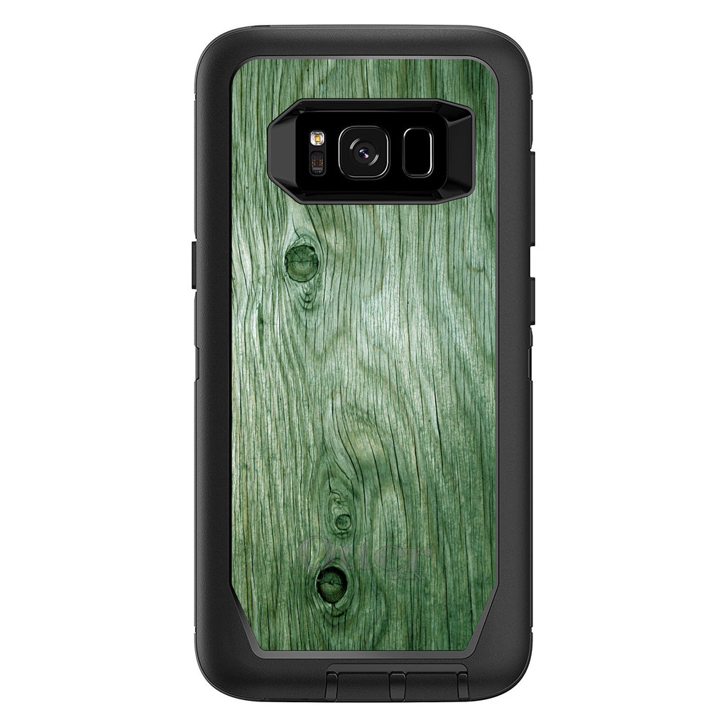 Green Weathered Wood Grain Print OtterBox Defender Case for iPhone & Galaxy, view 12