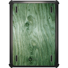 DistinctInk™ OtterBox Defender Series Case for Apple iPad / iPad Pro / iPad Air / iPad Mini - Green Weathered Wood Grain Print