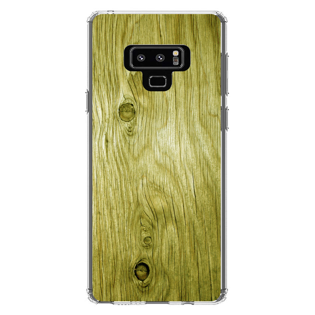 Yellow Weathered Wood Grain Print Clear Shockproof iPhone Case, view 11