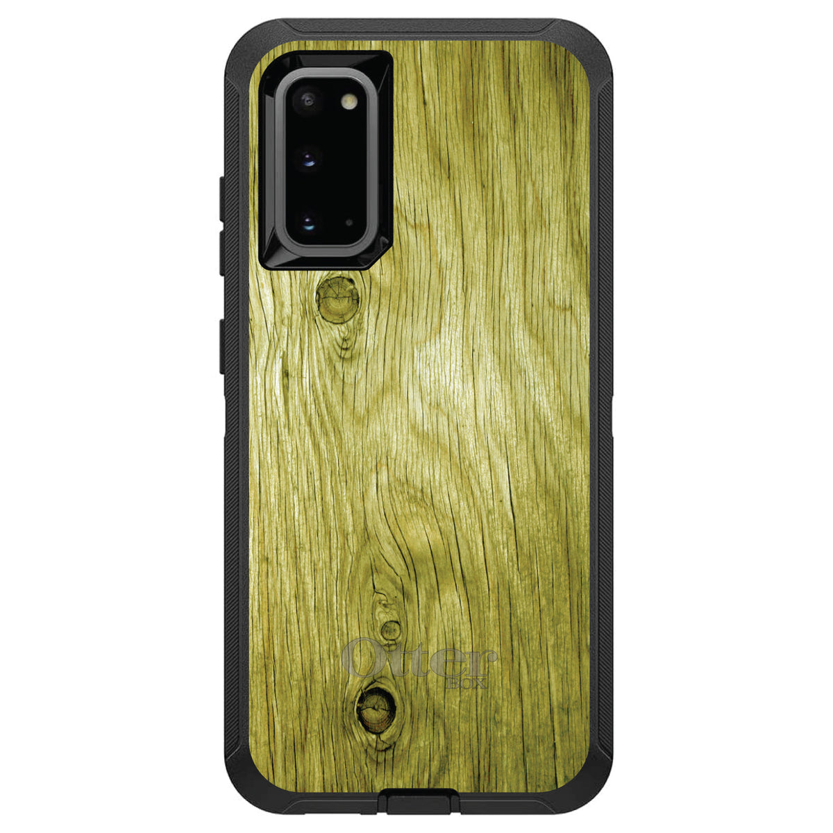Yellow Weathered Wood Grain Print OtterBox Defender Case for iPhone & Galaxy, view 8