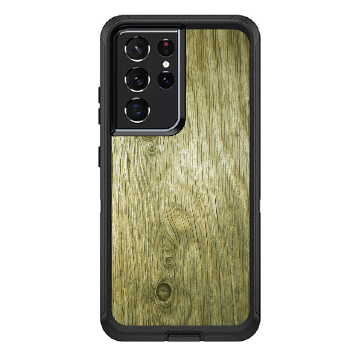 Yellow Weathered Wood Grain Print OtterBox Defender Case for iPhone & Galaxy, view 7