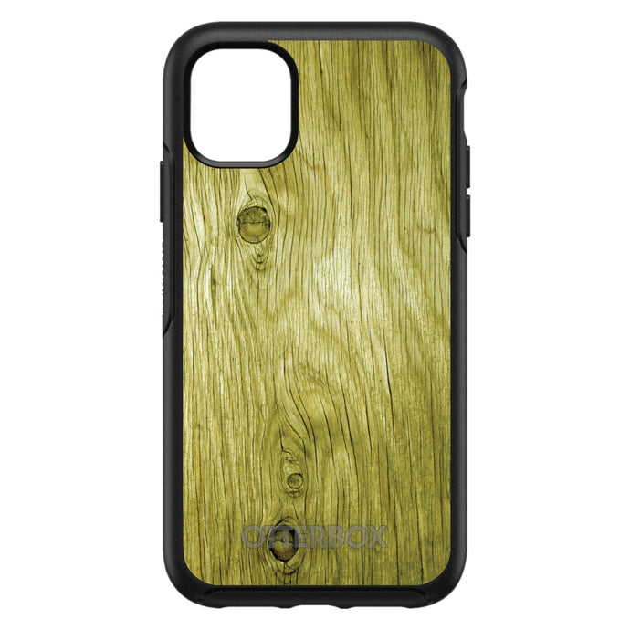 DistinctInk™ OtterBox Symmetry Series Case for Apple iPhone / Samsung Galaxy / Google Pixel - Yellow Weathered Wood Grain Print