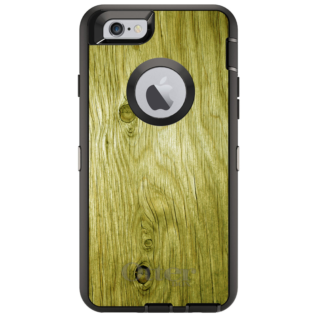 Yellow Weathered Wood Grain Print OtterBox Defender Case for iPhone & Galaxy, view 4