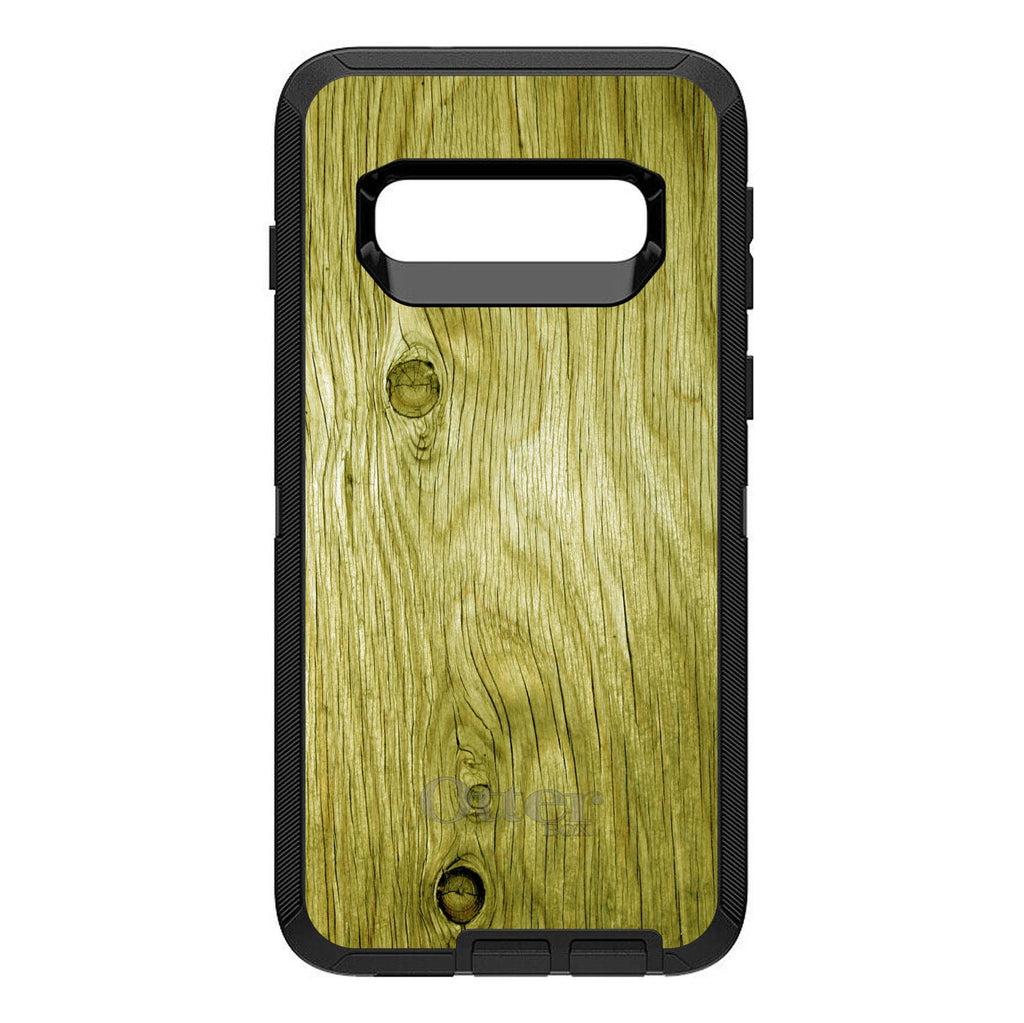 Yellow Weathered Wood Grain Print OtterBox Defender Case for iPhone & Galaxy, view 9