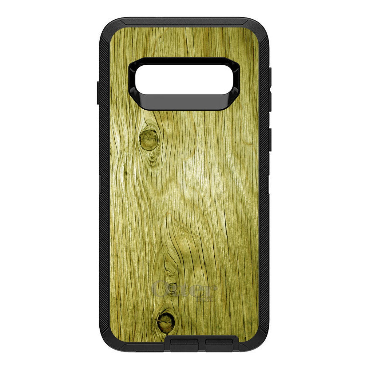 Yellow Weathered Wood Grain Print OtterBox Defender Case for iPhone & Galaxy, view 9